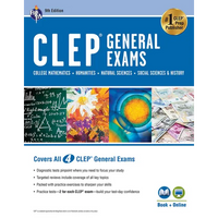 Clep(r) General Exams Book + Online, 9th Ed. (Includes College Math, Humanities, Natural Sciences, and Social Sciences & History) - Paperback