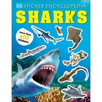 Sticker Encyclopedia Sharks: More Than 600 Stickers - Paperback