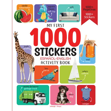 1000 Stickers English-Espanol Activity Book - Paperback