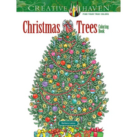 Creative Haven Christmas Trees Coloring Book - Paperback