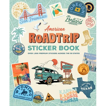 American Road Trip Sticker Book - Paperback