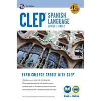 Clep(r) Spanish Language: Levels 1 and 2 (Book + Online) - Paperback