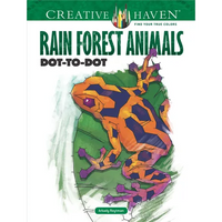 Creative Haven Rain Forest Animals Dot-To-Dot - Paperback