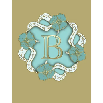 B: 100 Pages 8.5" X 11" Monogram Notebook College Ruled Line Paper - Paperback