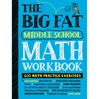 The Big Fat Middle School Math Workbook: 600 Math Practice Exercises - Paperback