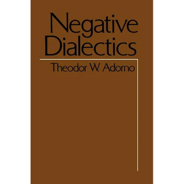 Negative Dialectics - Paperback