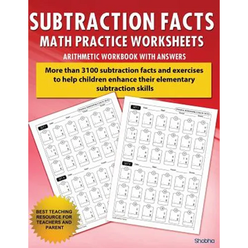 Subtraction Facts Math Practice Worksheet Arithmetic Workbook With Answers: Daily Practice guide for elementary students and other kids - Paperback