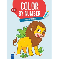 Color by Number Animal Friends - Paperback