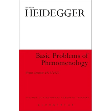 Basic Problems of Phenomenology: Winter Semester 1919/1920 - Paperback