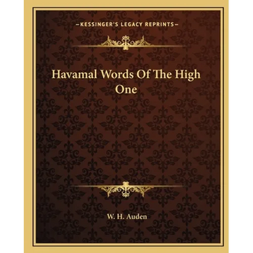 Havamal Words Of The High One - Paperback