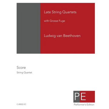 Late String Quartets with Grosse Fuge - Paperback