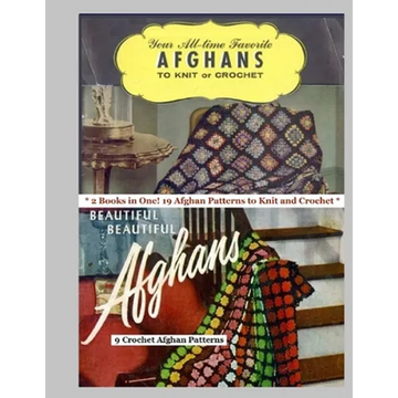 2 Afghan Pattern Books in One: 19 Knit and Crochet Afghan Patterns - Paperback