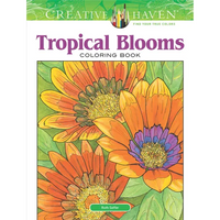 Creative Haven Tropical Blooms Coloring Book - Paperback