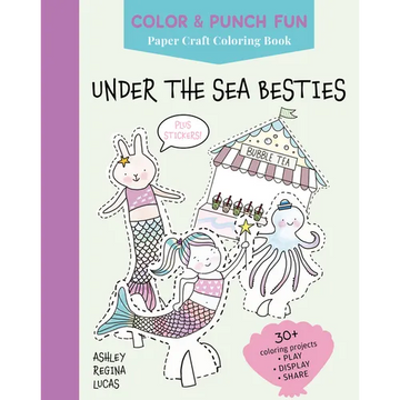 Under the Sea Besties: Paper Craft Coloring Book - Paperback