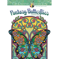 Creative Haven Fantasy Butterflies Coloring Book - Paperback