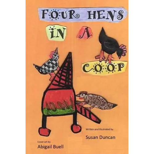Four Hens in a Coop