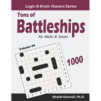 Tons of Battleships for Adults & Seniors: 1000 Easy to Hard Puzzles (10x10) - Paperback