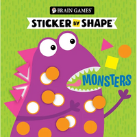 Brain Games - Sticker by Shape: Monsters (for Kids Ages 3-6) - Paperback
