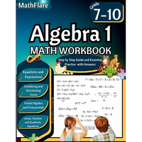 Algebra 1 Workbook 7th to 10th Grade: Grade 7-10 Algebra 1 Workbook, Solving and Simplifying Equations and Expressions, System of Equations, Polynomia - Paperback