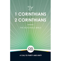 The Readable Bible: 1 & 2 Corinthians - Paperback