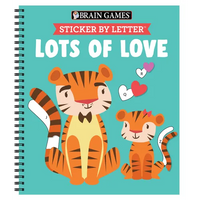 Brain Games - Sticker by Letter: Lots of Love - Spiral