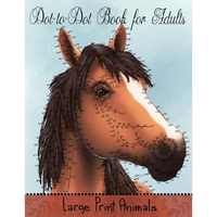 Dot to Dot Book for Adults: Large Print Animals: Easy to Read Connect the Dots Puzzles - Paperback