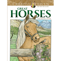 Creative Haven Great Horses Coloring Book - Paperback
