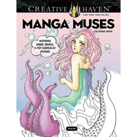 Creative Haven Manga Muses Coloring Book: Inspiring Anime, Manga, & Pop Surrealist Designs - Paperback