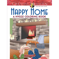 Creative Haven Happy Home: A Hygge Coloring Book - Paperback