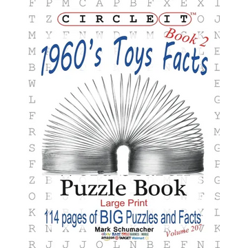 Circle It, 1960s Toys Facts, Book 2, Word Search, Puzzle Book - Paperback
