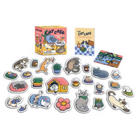 Cat Cafe Magnet Set - Paperback