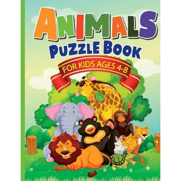Animals Puzzle Book for Kids Ages 4-8: Fun, Quick & Easy Solution for Boredom for Boys & Girls. 70 + Pages Activity Book that includes Drawing, Colour - Paperback