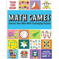 Train Your Brain: Math Games: (Brain Teasers for Kids, Math Skills, Activity Books for Kids Ages 7+) - Paperback