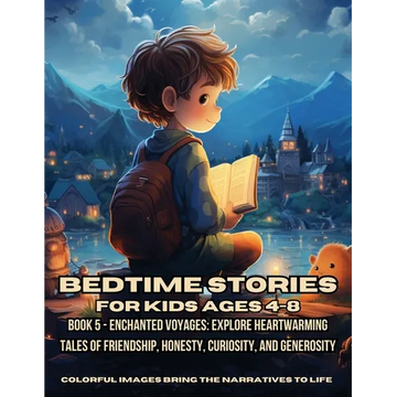 Bedtime Stories for Kids Ages 4-8: Book 5 - Enchanted Voyages: Explore Heartwarming Tales of Friendship, Honesty, Curiosity, and Generosity - Paperback