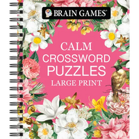 Brain Games - Calm: Crossword Puzzles - Large Print - Spiral