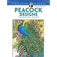 Creative Haven Peacock Designs Coloring Book - Paperback
