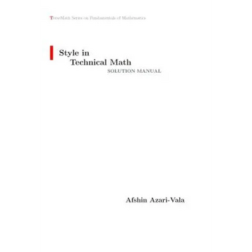 Style in Technical Math Solution Manual - Paperback