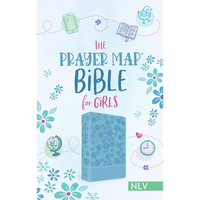 The Prayer Map Bible for Girls Nlv [Sky Blue Shimmer] - Imitation Leather
