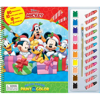 Disney Mickey Xmas Deluxe Poster Paint & Color - Novelty