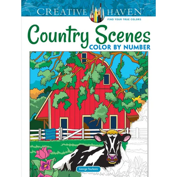 Creative Haven Country Scenes Color by Number Coloring Book - Paperback