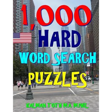 1,000 Hard Word Search Puzzles: Fun Way to Improve IQ & Memory - Paperback
