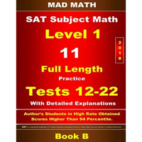 2018 SAT Subject Level 1 Book B Tests 12-22 - Paperback