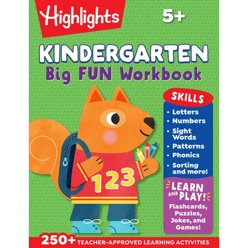 Kindergarten Big Fun Workbook: Kids Workbook with Tracing Worksheets, Alphabet Practice, Math Activities and Puzzles for Kindergarten Prep and Learnin - Paperback