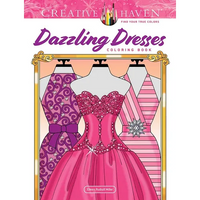 Creative Haven Dazzling Dresses Coloring Book - Paperback