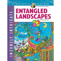 Creative Haven Insanely Intricate Entangled Landscapes Coloring Book - Paperback