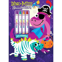 Dino-Mite Halloween: Colortivity with Big Crayons and Stickers - Paperback