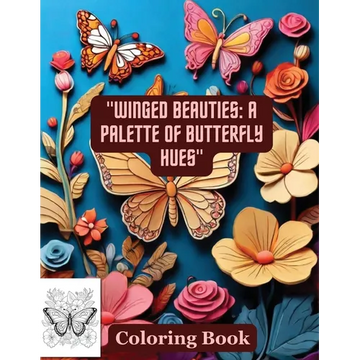 "Winged Beauties: A Palette of Butterfly Hues" Coloring Book: Butterflies & Flowers - Paperback
