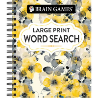 Brain Games - Large Print Word Search (Floral) - Spiral