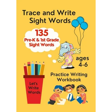 Trace and Write Sight Words, Practice Writing Workbook, ages 4-6 - Paperback