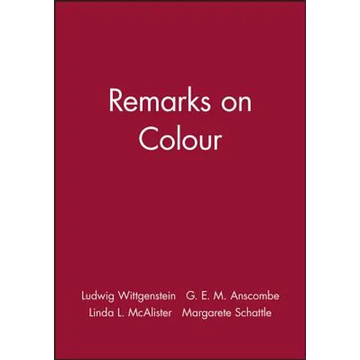 Remarks on Colour - Paperback